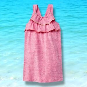 Cat & Jack A-line Ruffle Dress Swim Coverup Hot Magenta Pink 12 M 👚2/$10👗3/$12